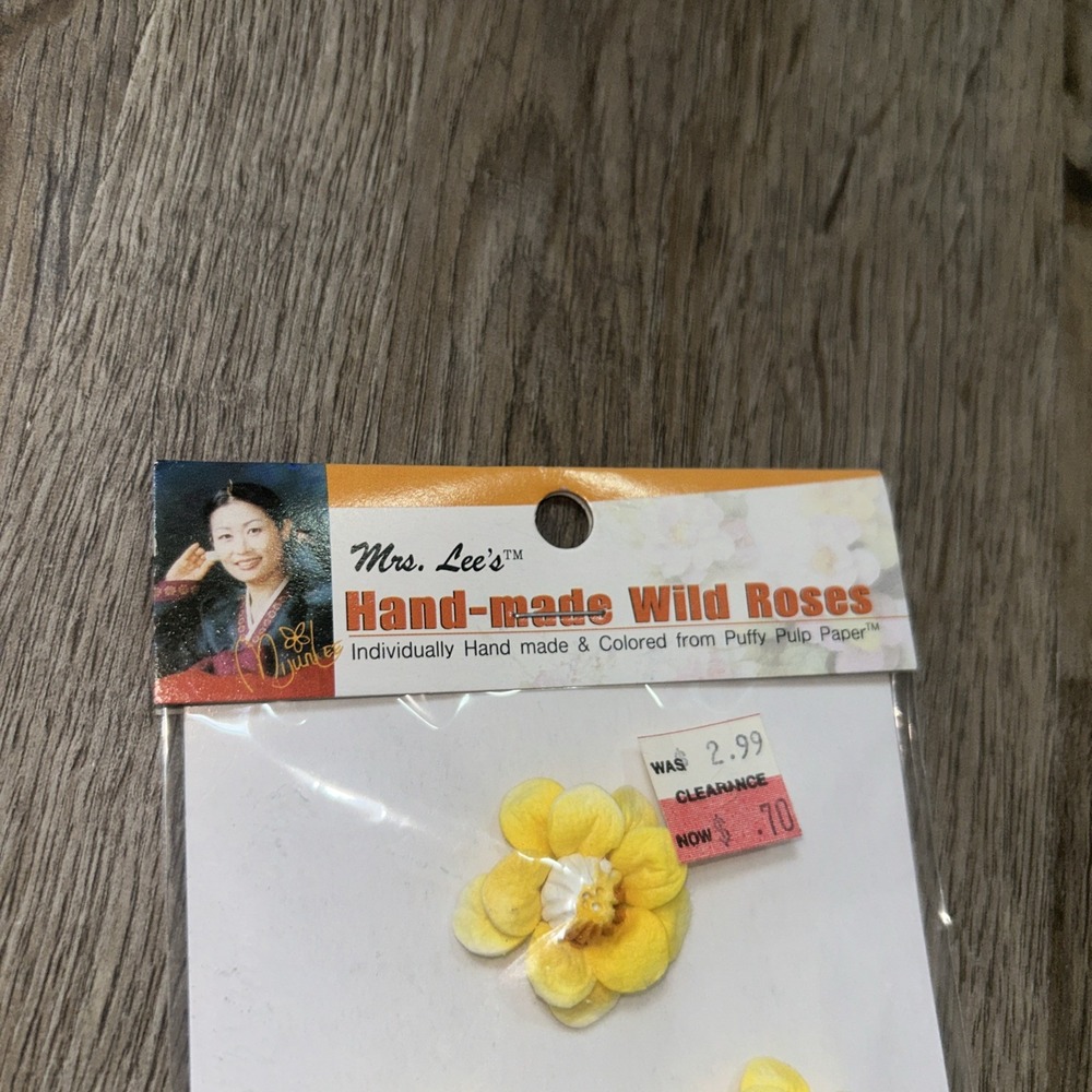 Sealed Mrs Lee's Hand Made Wild Roses Puffy Pulp Paper - Picture 2 of 4